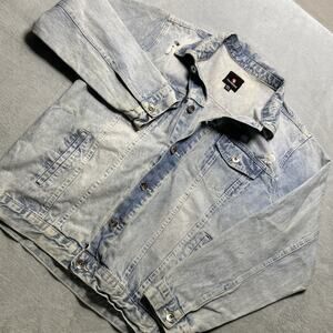 Y2k Vintage Southpole Denim Jacket Womens 2XL P031 Type 3 2000s Grunge Rips VTG